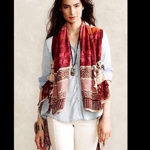 Anthropologie Durango Jacquard Vest Sweater XS